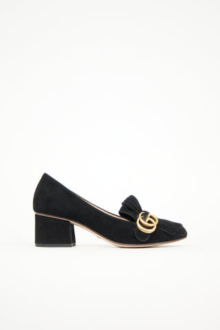 Gucci Suede GG Fringe Pump