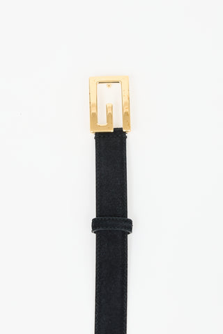 Gucci Suede G Slim Belt