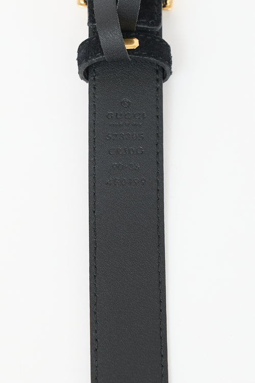 Gucci Suede G Slim Belt