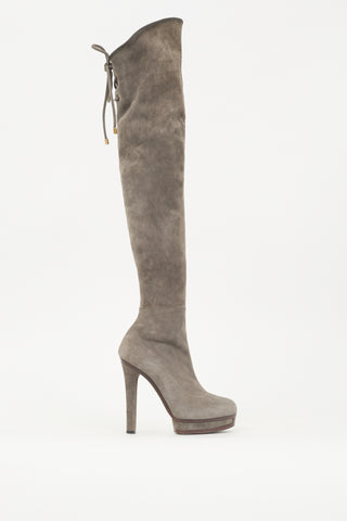 Gucci Suede Over The Knee Boot