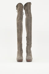 Gucci Suede Over The Knee Boot