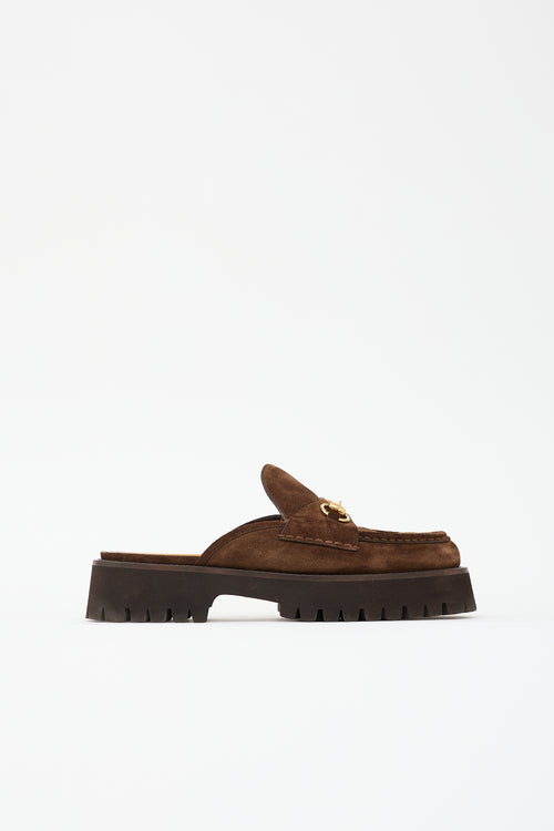 Gucci Suede Platform Mule
