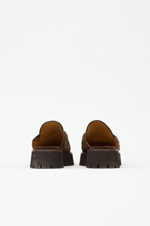 Gucci Suede Platform Mule
