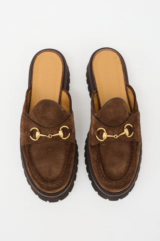 Gucci Suede Platform Mule