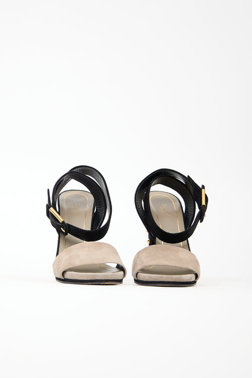 Gucci Suede Studded Sandal