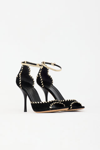 Gucci Suede Whipstitch Sandal