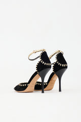 Gucci Suede Whipstitch Sandal