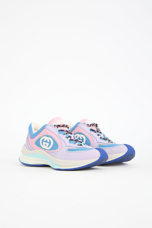 Gucci Suede & Mesh Run Sneaker
