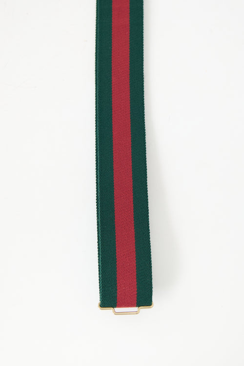Gucci Elastic Web Torchon GG Belt