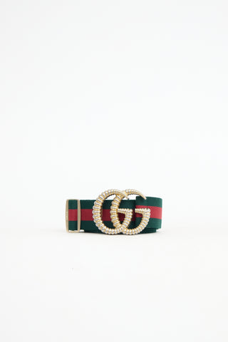 Gucci Elastic Web Torchon GG Belt