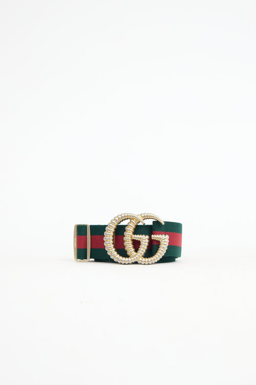 Gucci Elastic Web Torchon GG Belt