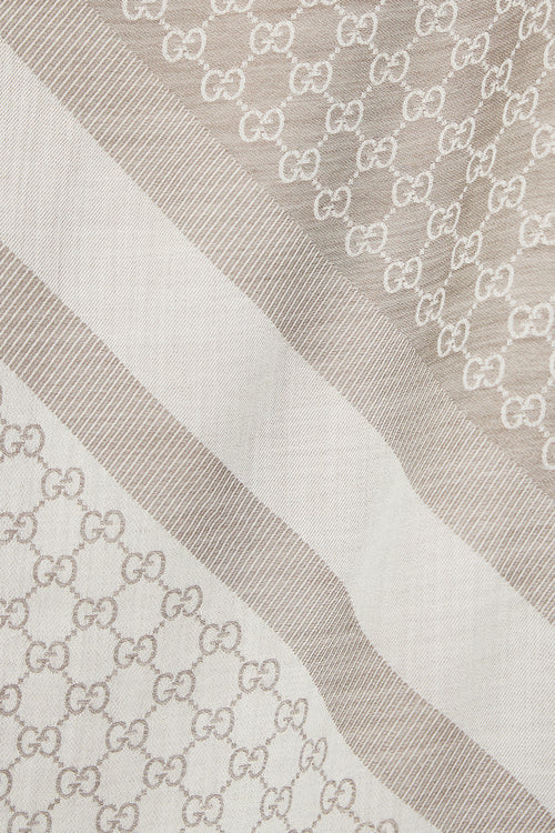 Gucci Silk & Wool GG Monogram Scarf