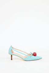 Gucci Blue & Red Leather Unia Cherry Pump