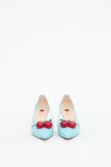 Gucci Blue & Red Leather Unia Cherry Pump