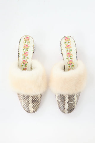 Gucci Textured Crystal Embellished Mule