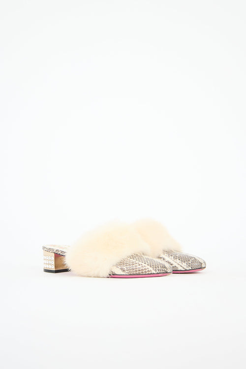 Gucci Textured Crystal Embellished Mule
