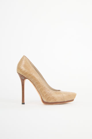 Gucci Textured Platform Heel