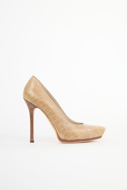 Gucci Textured Platform Heel