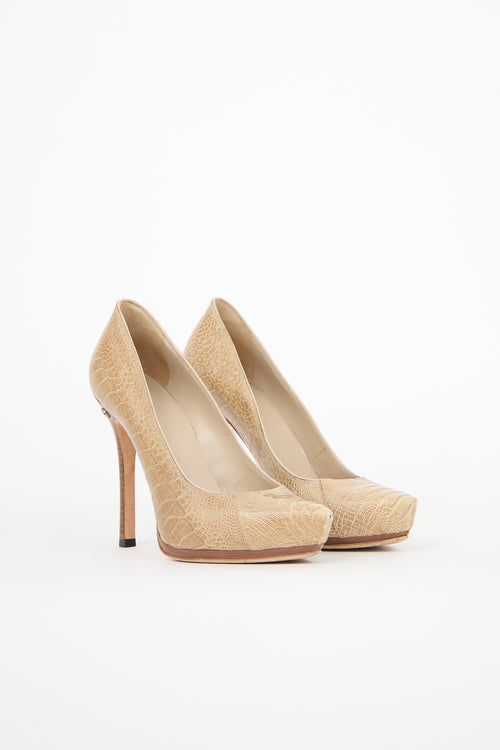 Gucci Textured Platform Heel