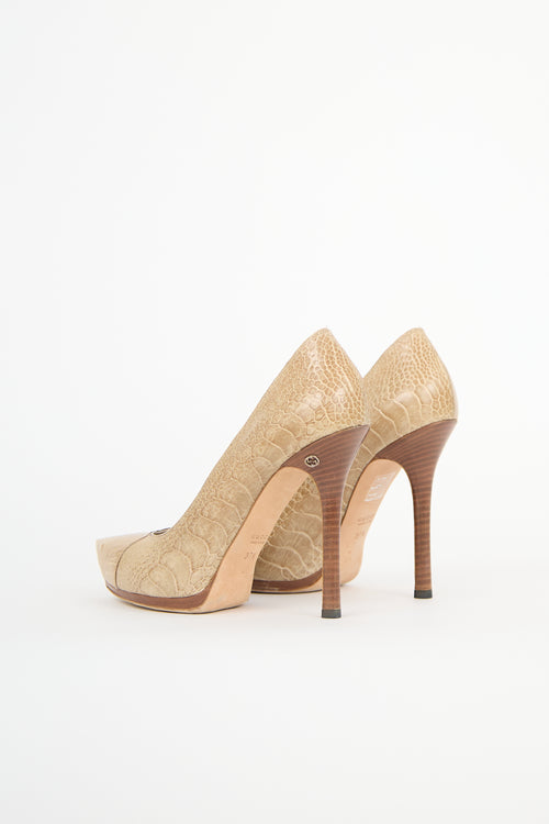 Gucci Textured Platform Heel