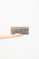 Gucci Textured Leather Crystal Broadway Clutch
