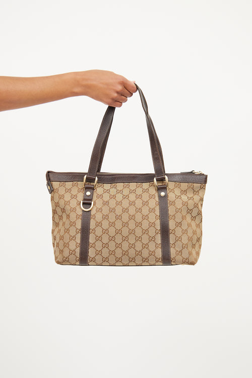 Gucci Brown GG Monogram Abbey Medium Bag