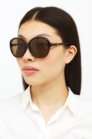 Gucci Brown Printed GG489SA Sunglasses