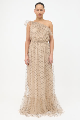 Gucci Tulle Swiss Dot Maxi Dress