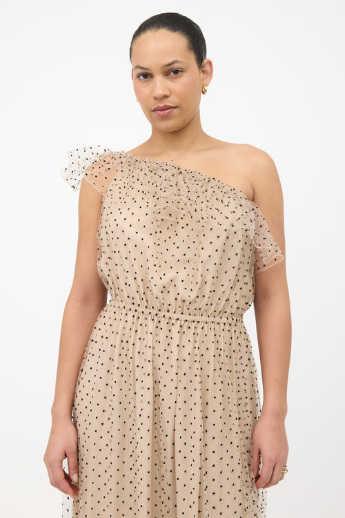 Gucci Tulle Swiss Dot Maxi Dress