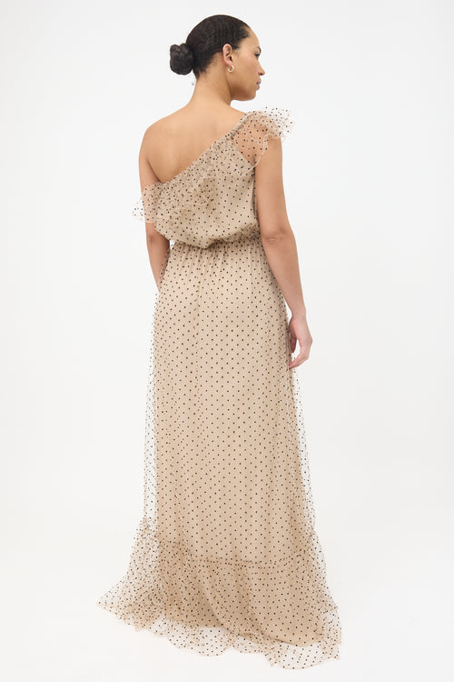 Gucci Tulle Swiss Dot Maxi Dress