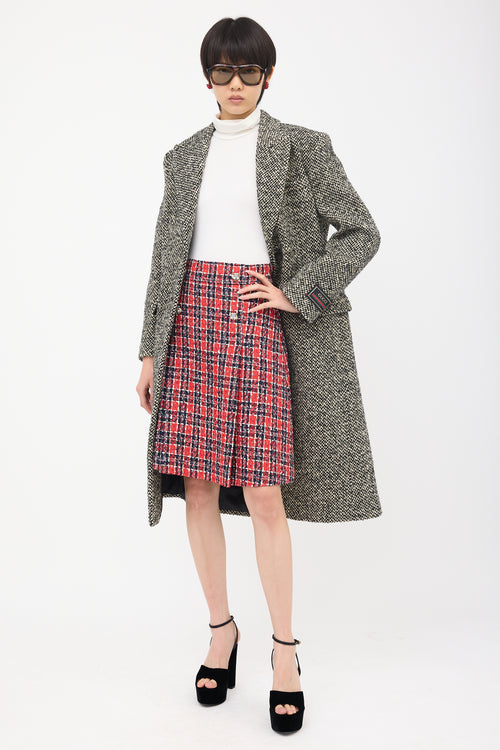 Gucci Tweed A-Line Skirt