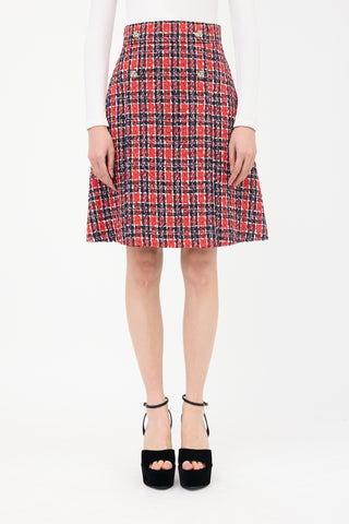 Gucci Tweed A-Line Skirt