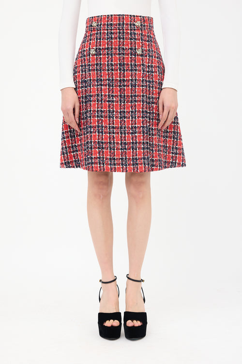 Gucci Tweed A-Line Skirt