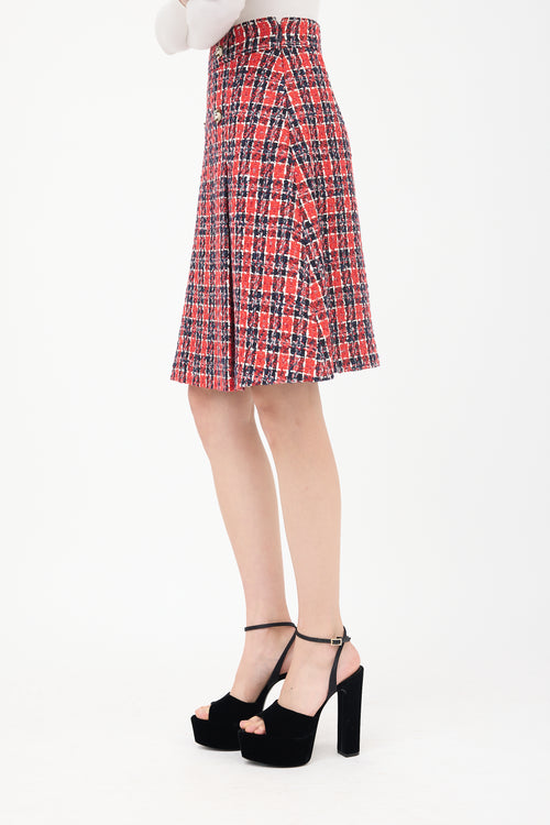 Gucci Tweed A-Line Skirt