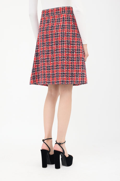 Gucci Tweed A-Line Skirt