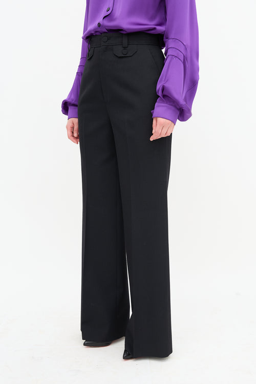 Gucci Twill Wide Leg Trouser