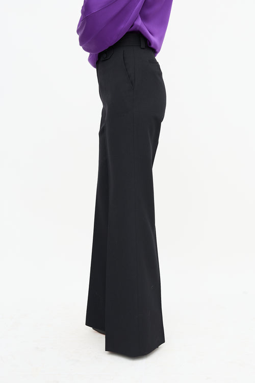 Gucci Twill Wide Leg Trouser