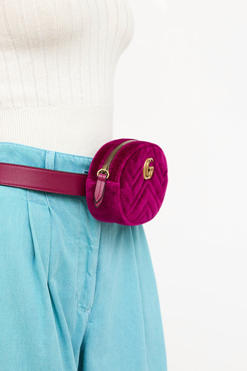 Gucci Velvet Marmont Belt Bag