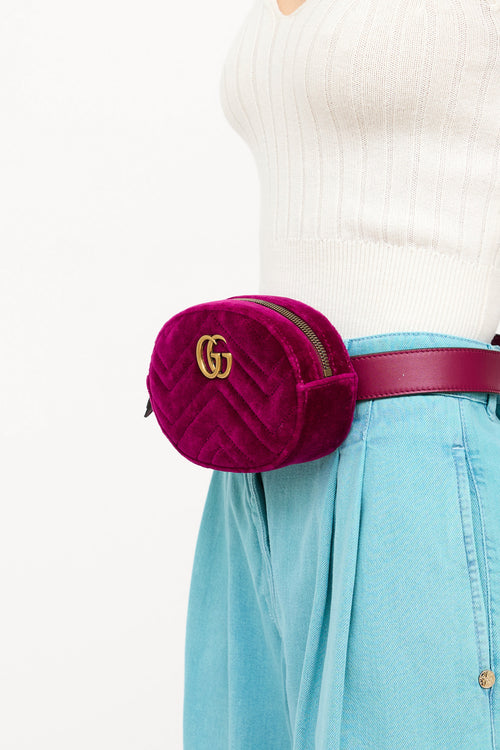 Gucci Velvet Marmont Belt Bag