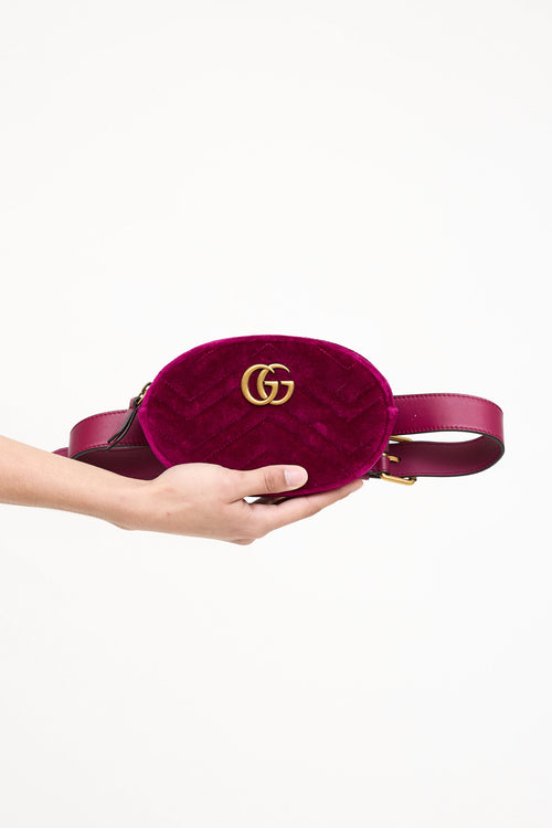 Gucci Velvet Marmont Belt Bag