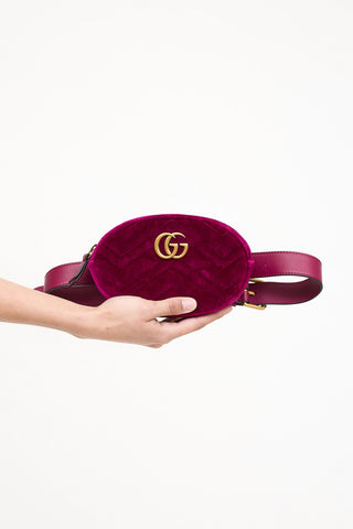 Gucci Velvet Marmont Belt Bag