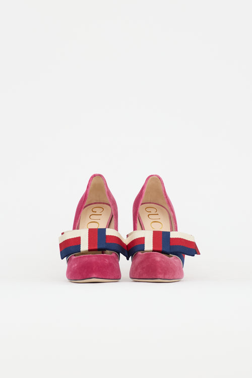 Gucci Velvet Sylvie Bow Pump