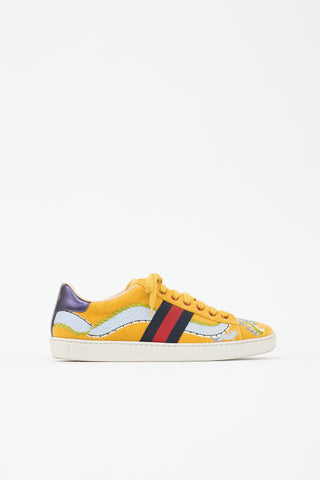 Gucci Velvet Embroidered Ace Sneaker