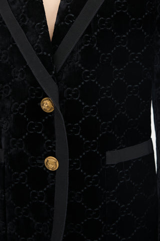 Gucci Velvet GG Blazer