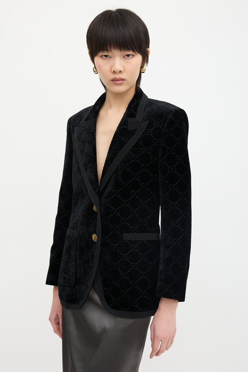 Gucci Velvet GG Blazer