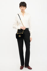 Gucci Velvet GG Marmont Small Bag