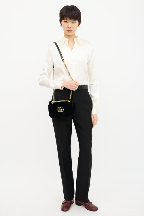 Gucci Velvet GG Marmont Small Bag