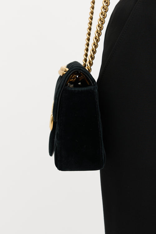 Gucci Velvet GG Marmont Small Bag