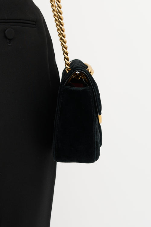 Gucci Velvet GG Marmont Small Bag