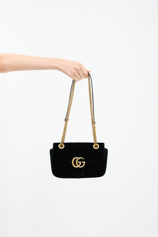 Gucci Velvet GG Marmont Small Bag